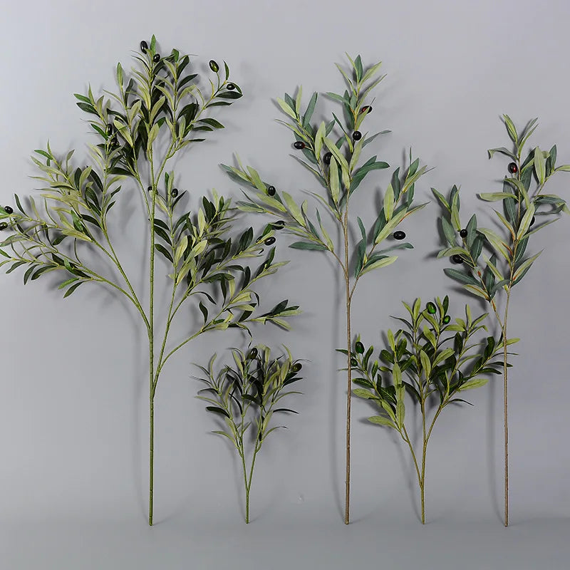 13-39in Long Tall Faux Olive Tree Branch Fake Plants Artificial Olive Branches with Olives for Home Wedding Office Shop Decor